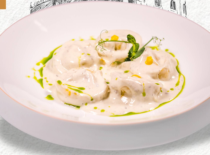 Равиолли с бурратой