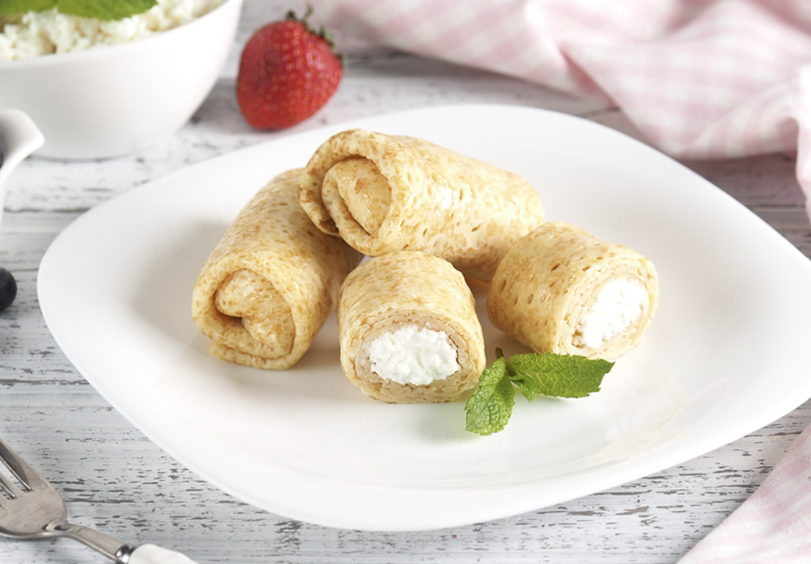 Блины с творогом