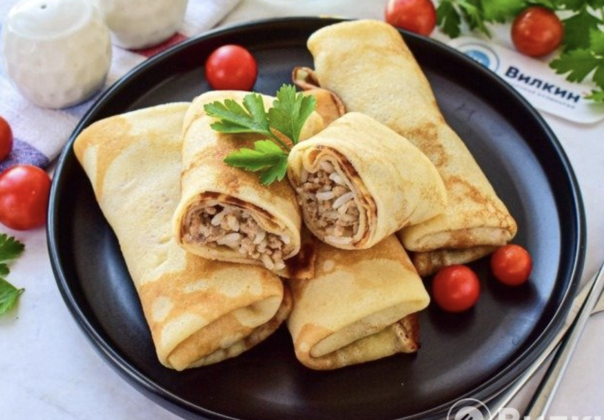 Блины с мясом